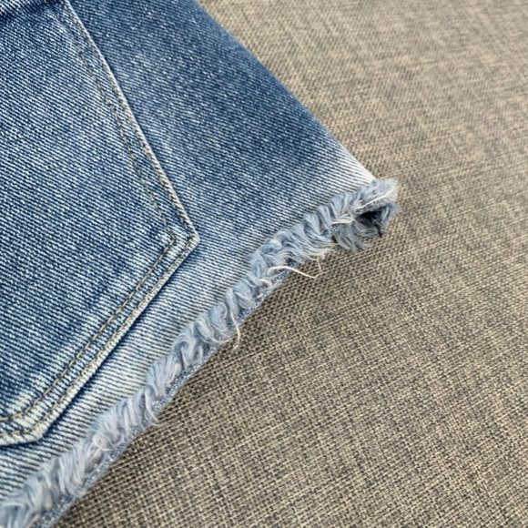 Forever 21 Cut Off Denim Short Shorts Size 27 Mid Rise 100% Cotton - Picture 10 of 11